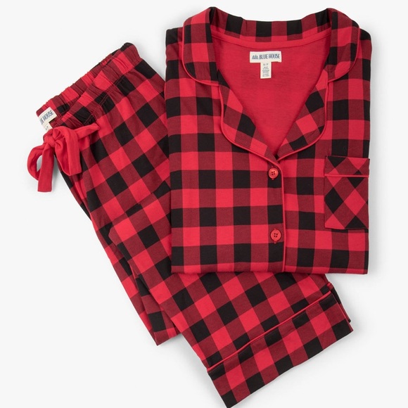 Red Buffalo Plaid Women’s Pajama Set | LITTLE BLUE HOUSE - Picture 3 of 8